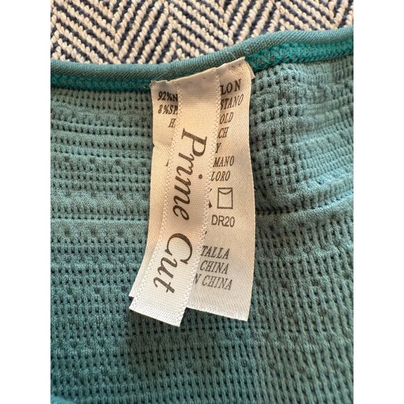 Ruched Teal Bodycon Dress With Cutout Back Short Sleeves & Stretch Fabric One Si - Picture 3 of 7